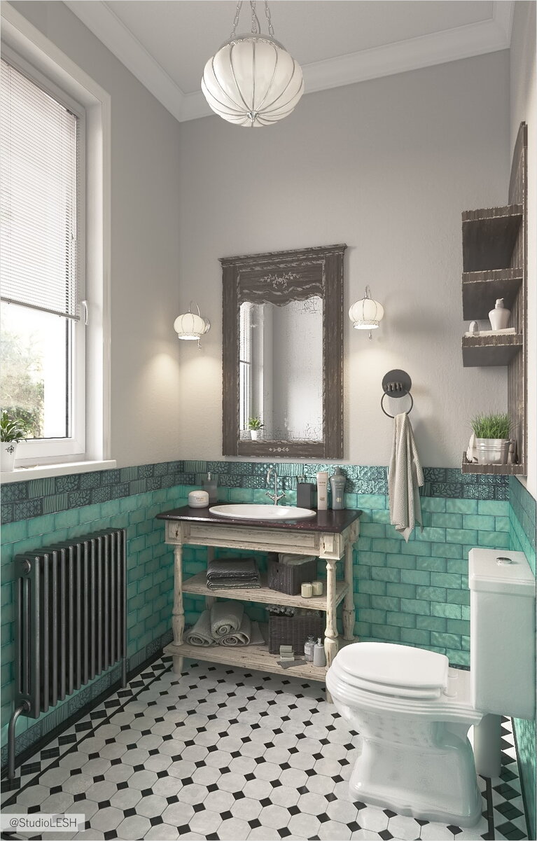 Санузел в загородном доме Санкт-Петербург