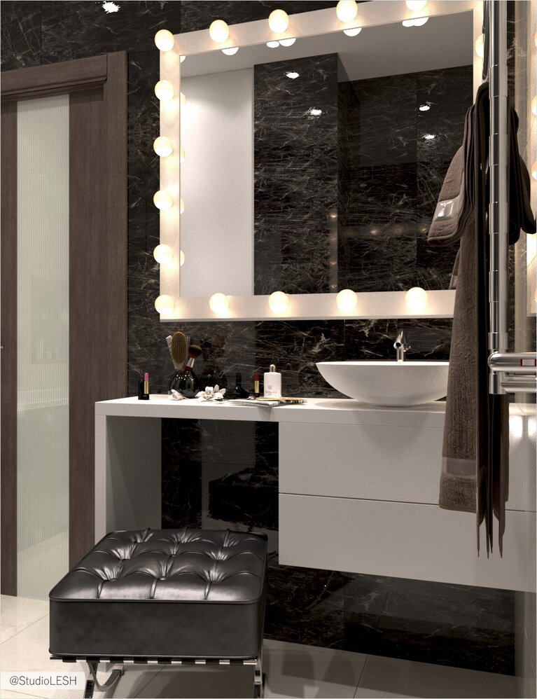 Туалетный столик в ванной комнате