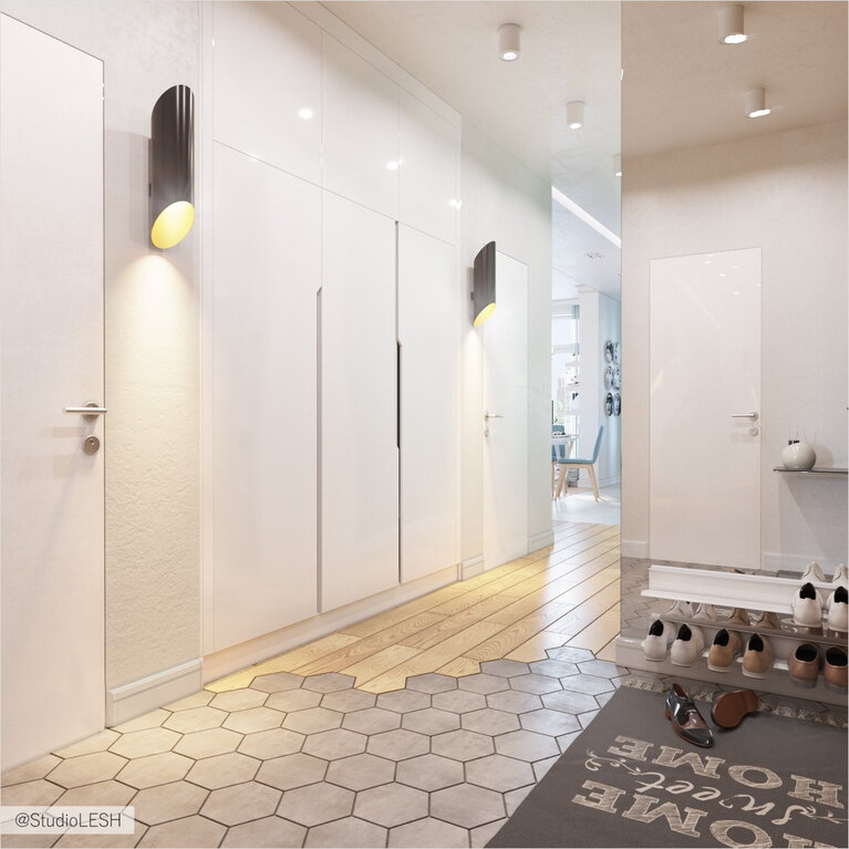 Светлый холл в современном стиле