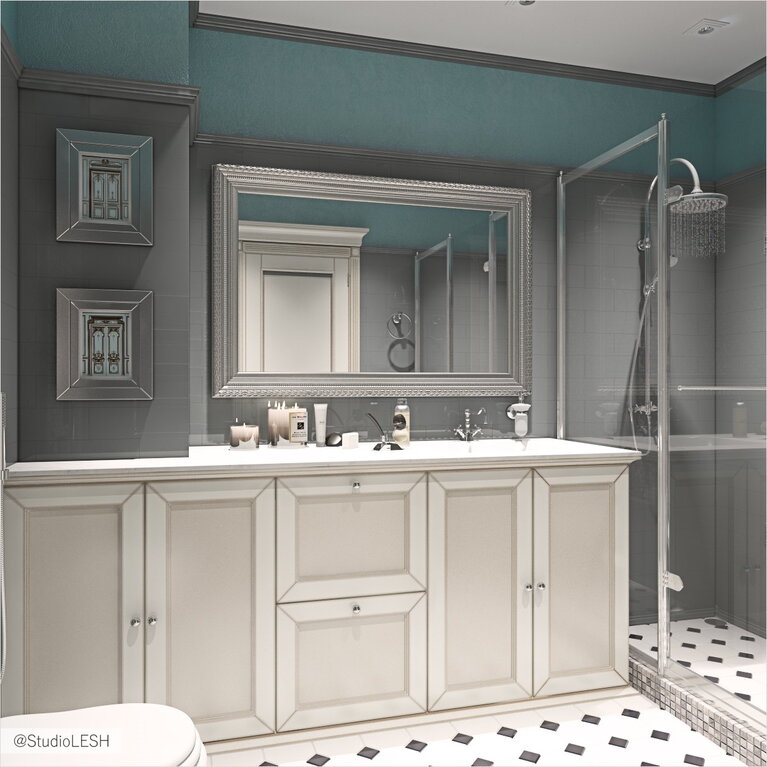 Светлая ванная комната