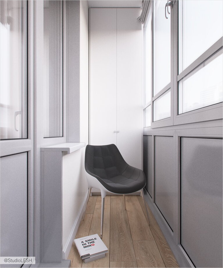 Просторный балкон