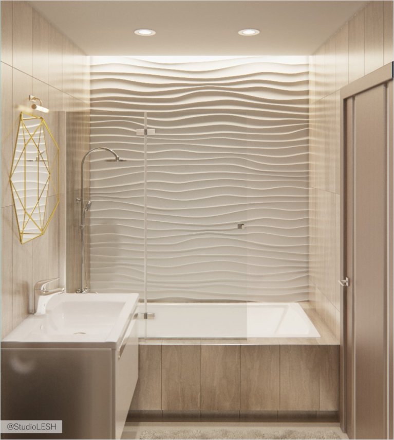 Светлая ванная комната