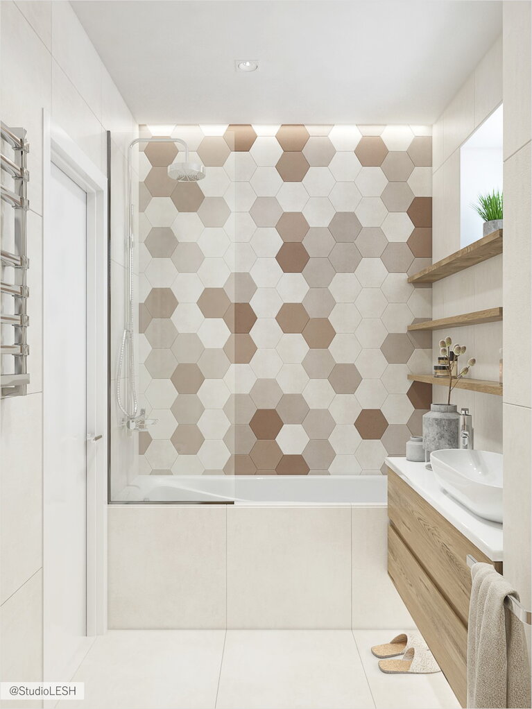 Светлая ванная комната