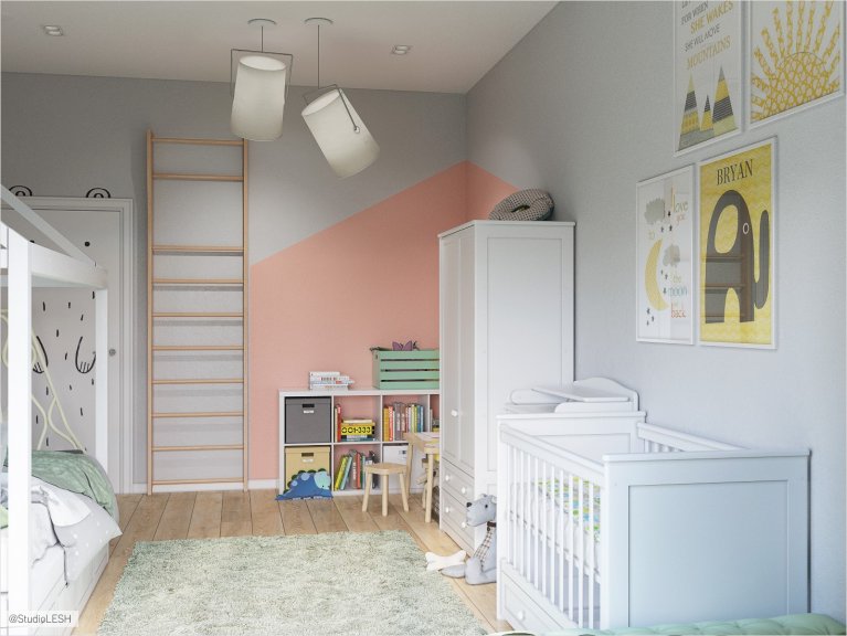 Яркий уголок в детской комнате