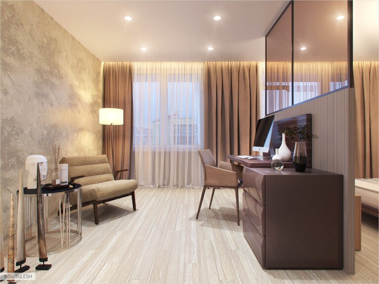 Рабочее место в спальне