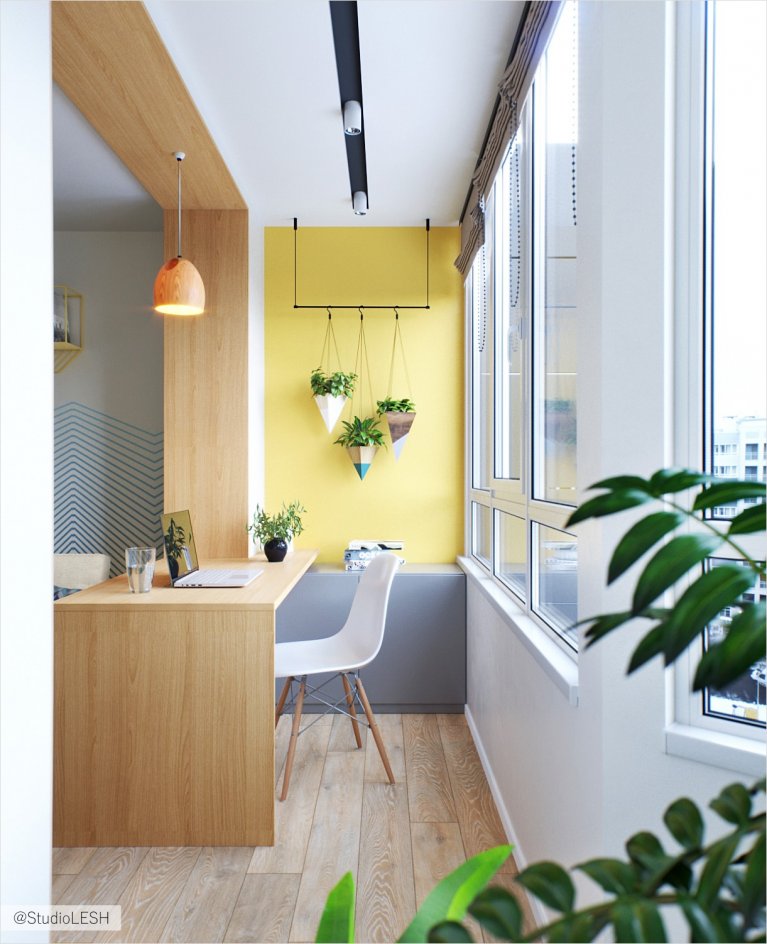 Объединенный кабинет и балкон