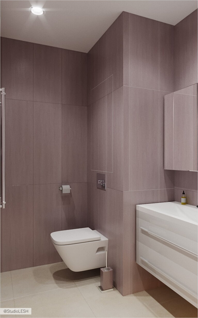 Пудровая ванная комната