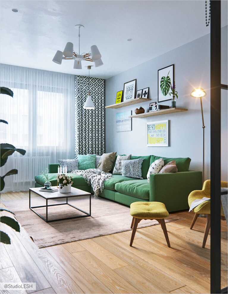 Яркая гостиная