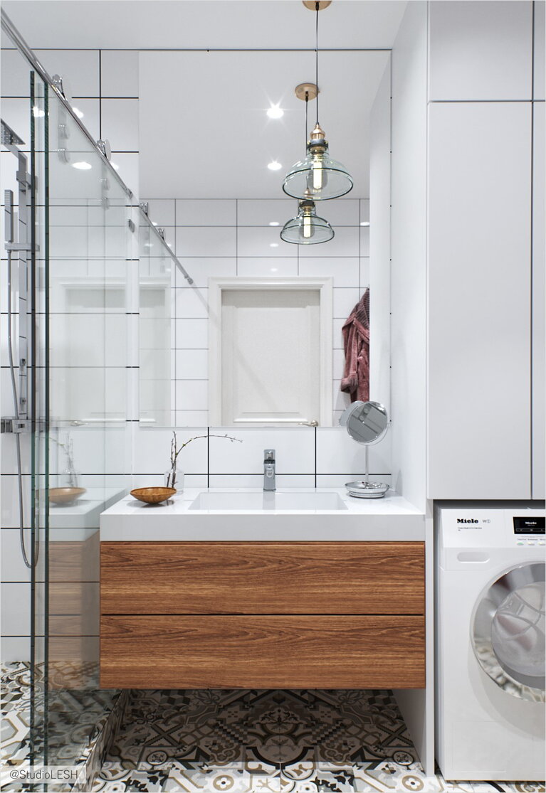 Белая ванная комната