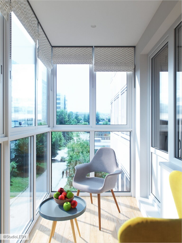 Зона отдыха на балконе