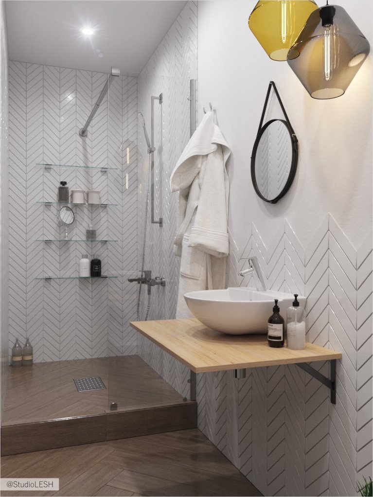 Светлая ванная