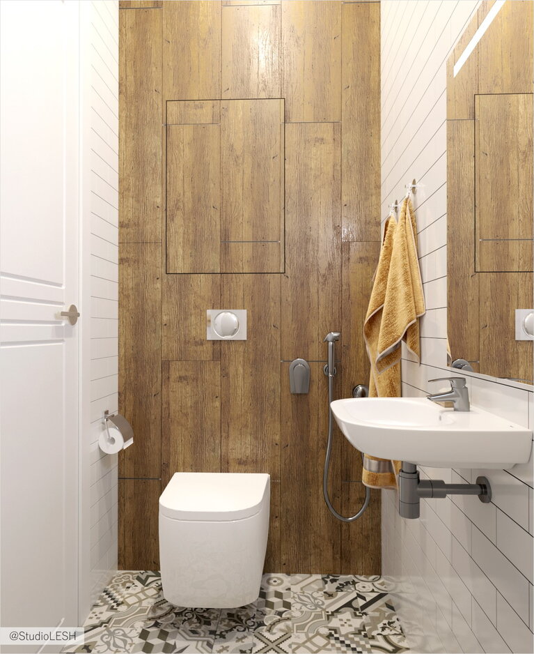 Санузел с деревом