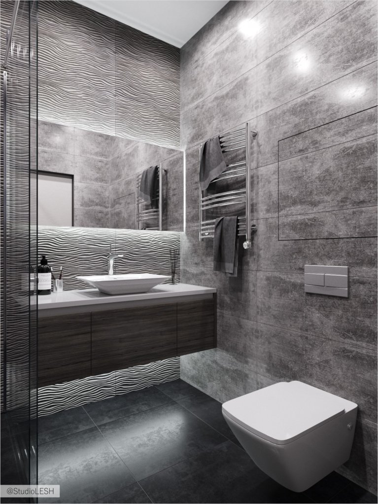 Монохромная ванная