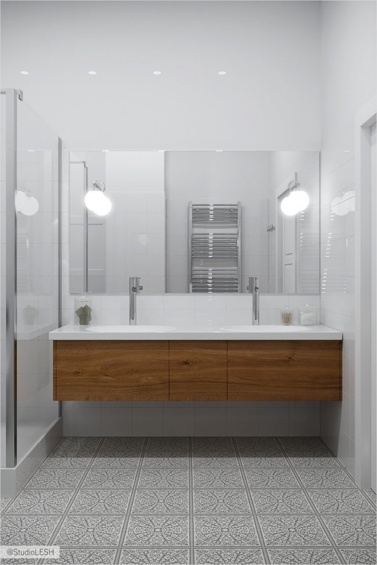 Светлая ванная комната