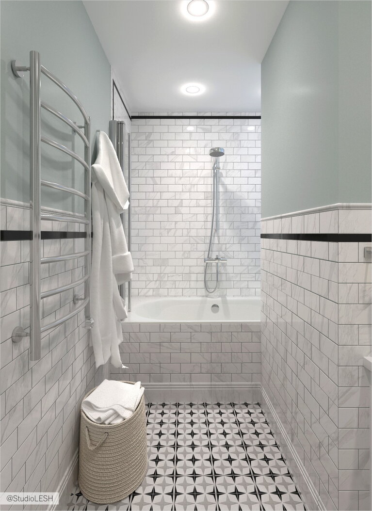 Светлая ванная комната