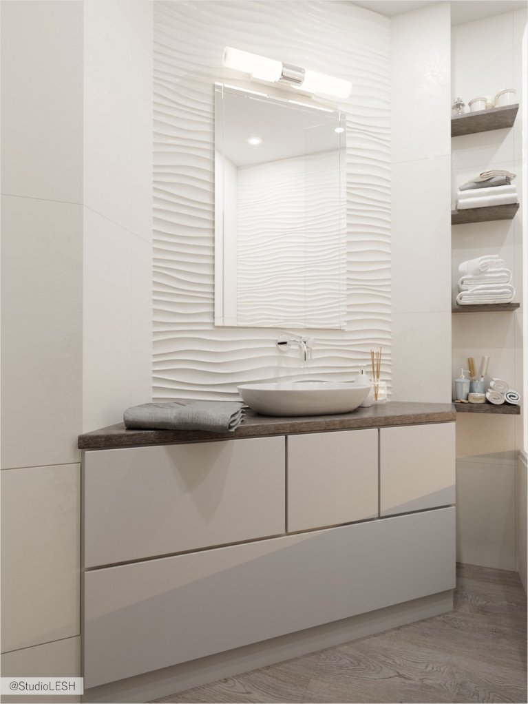 Белая ванная комната