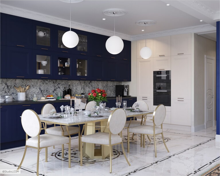 Дорогая классическая кухня