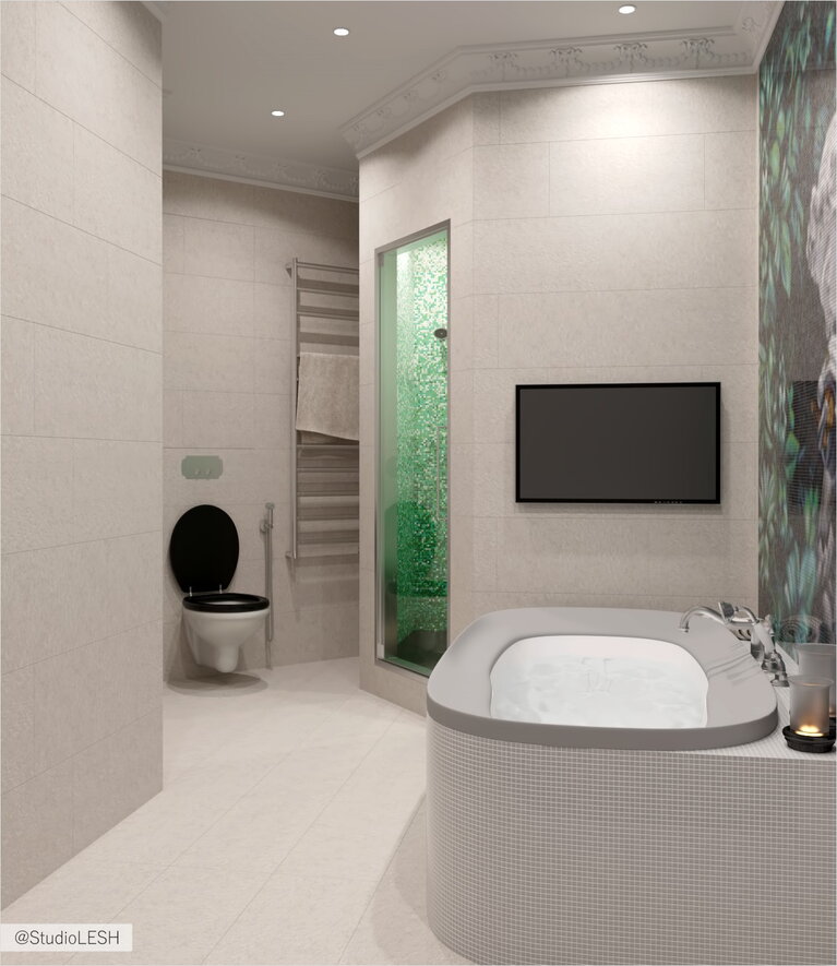 Светлая ванная комната