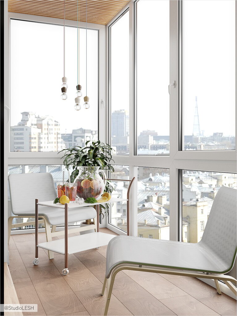 Зона отдыха на балконе