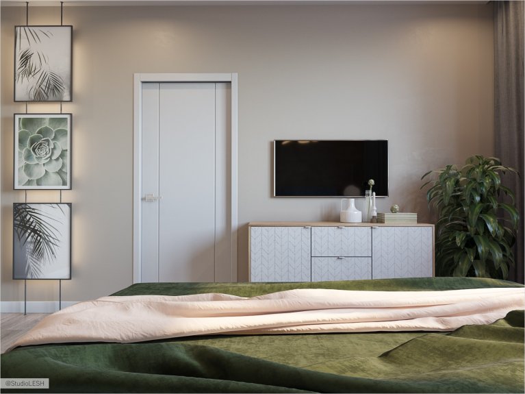 Просторная спальня