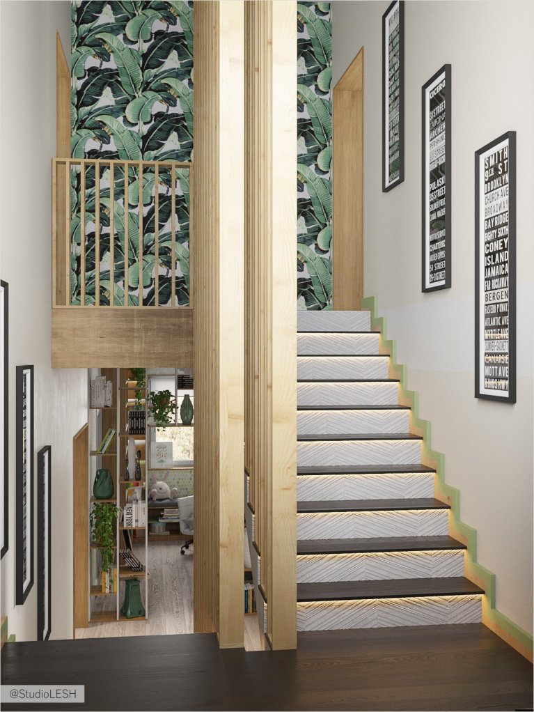 Стильная лестничная клетка