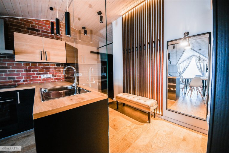 Деревянная столешница кухни