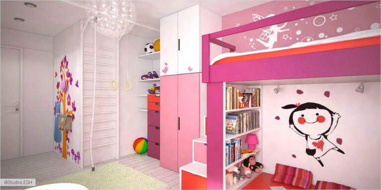 Дизайн интерьера детской