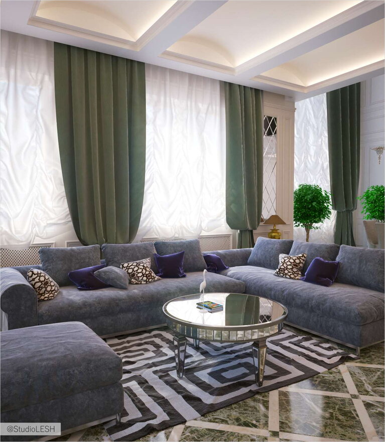 Дизайн интерьера гостиной зоны в доме