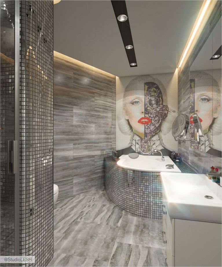 Дизайн интерьера ванной комнаты