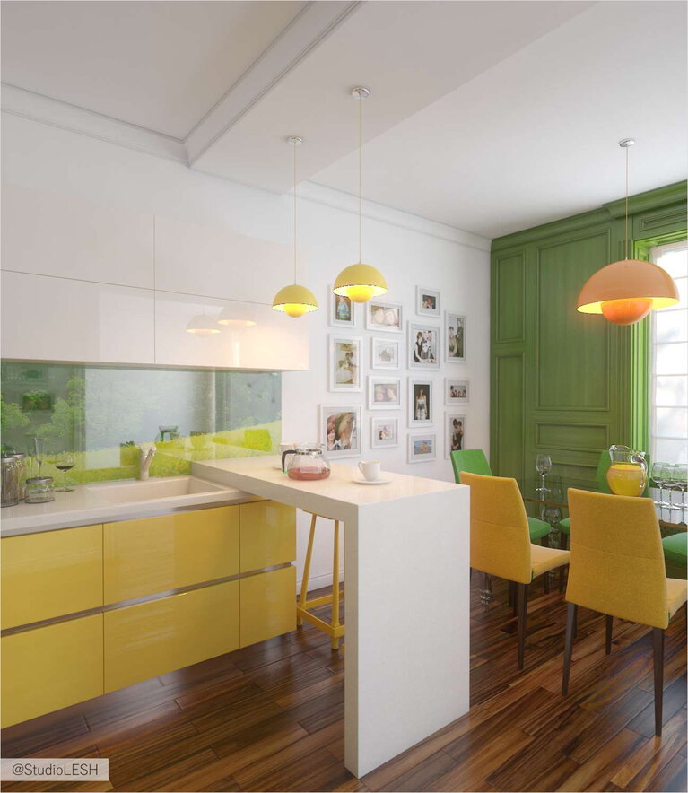 Дизайн интерьера барная стойка