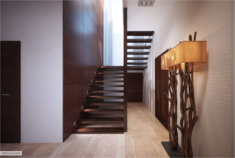 Дизайн интерьера лестницы