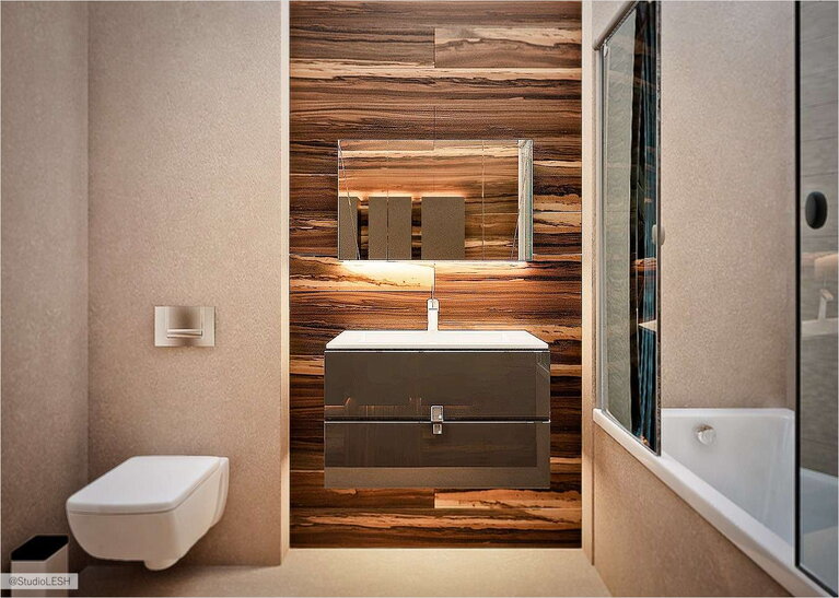 Дизайн интерьера ванной комнаты