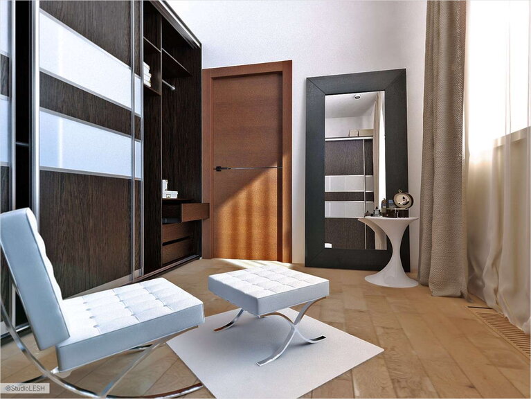 Дизайн интерьера гардероба 