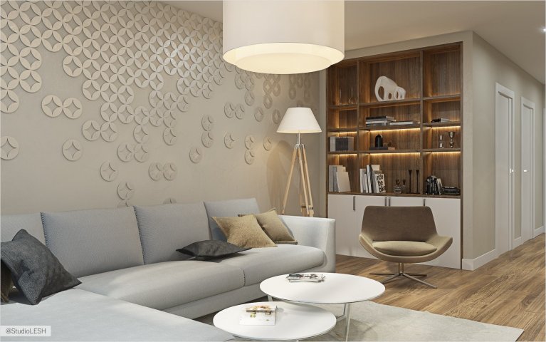 Дизайнерский интерьер гостиной