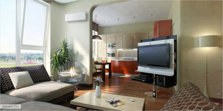 Дизайн интерьера гостиной