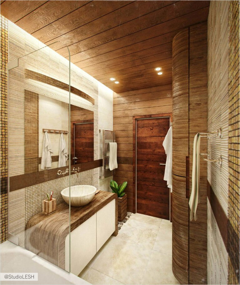 Дизайн интерьера ванной комнаты