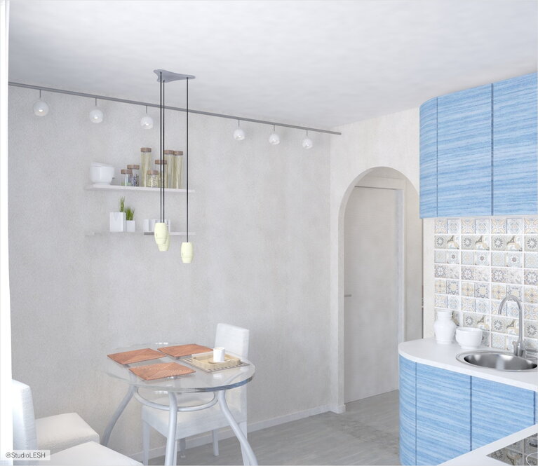 Дизайн проект кухни столовая зона