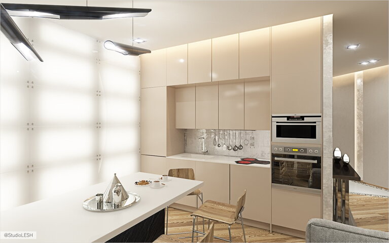 Дизайн проект интерьера кухни в квартире