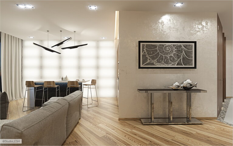 Дизайнерский интерьер прихожей