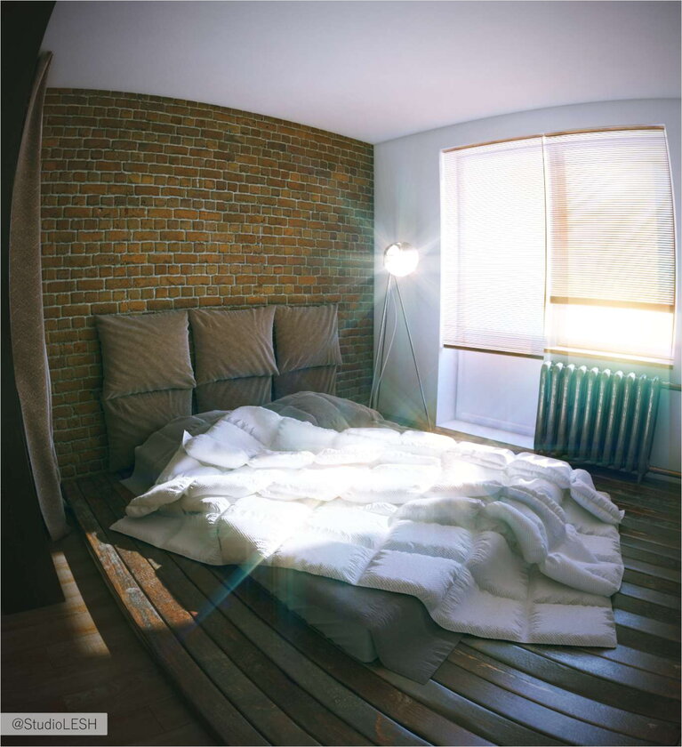 Дизайн интерьера кровати в гостиной