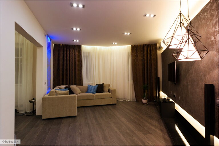 Дизайн интерьера гостиной комнаты