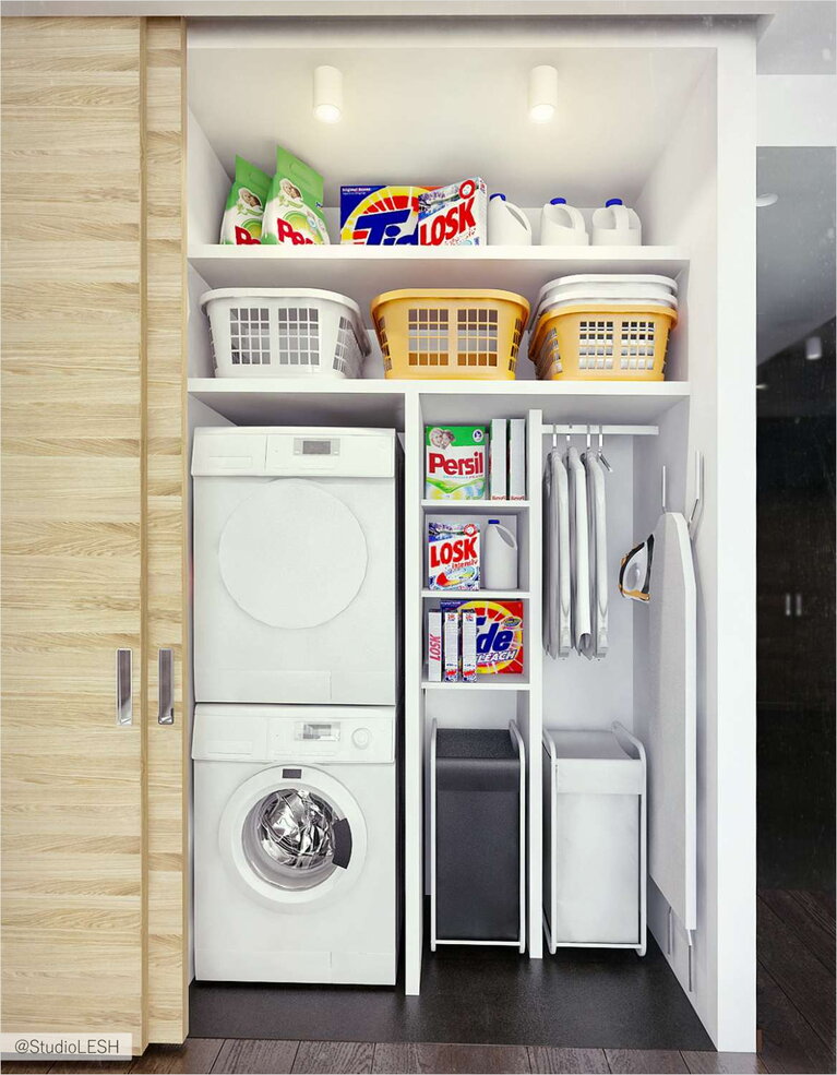 Оформление интерьера кладовки