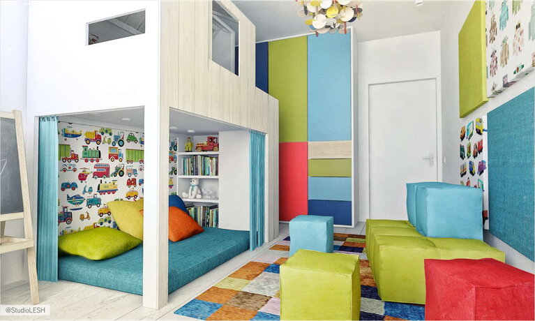 Игровая зона в детской комнате 