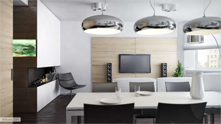 Дизайн интерьера кухни объединенной с гостиной 