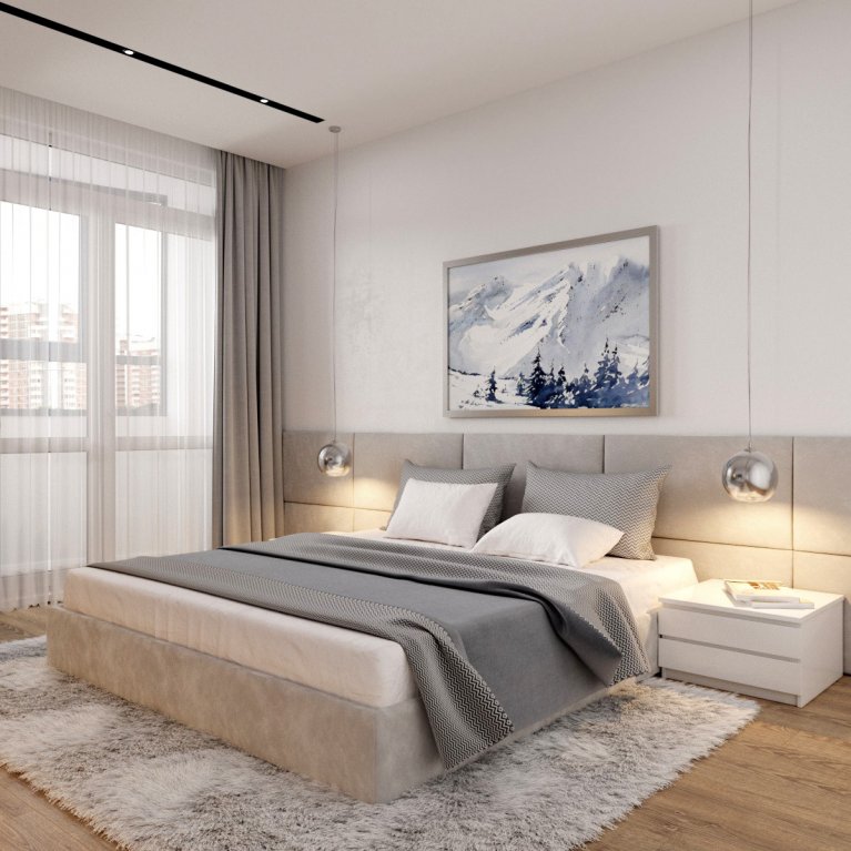 Render Дизайн проект спальни в современном стиле