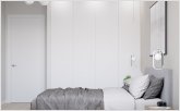 Современная спальня, встроенный шкаф, верхний свет