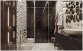 Sulfur marble shower room